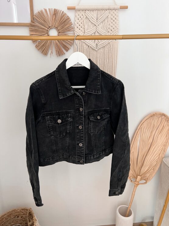 0075 Jeansjacke dunkelgrau - Image 3