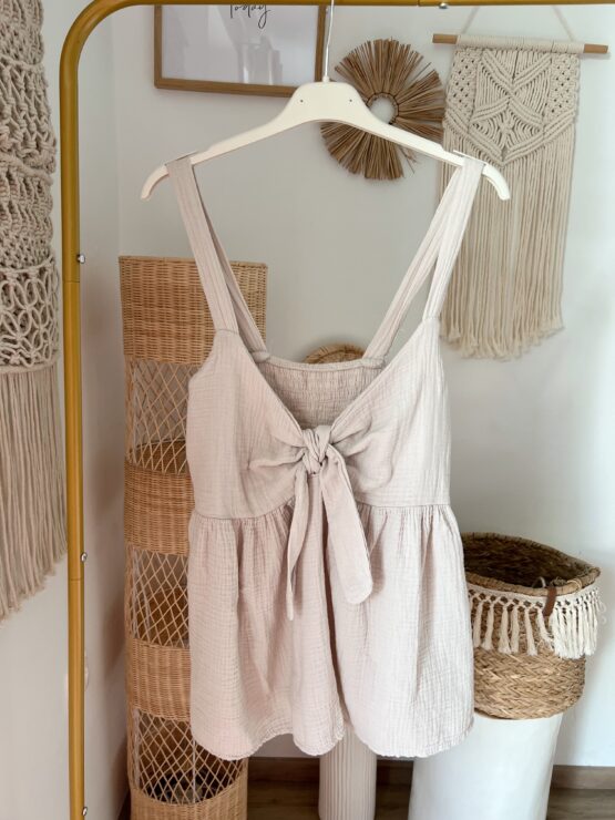 Community Kollektion: 0128 Musselin Top mit Knoten – Bild 2
