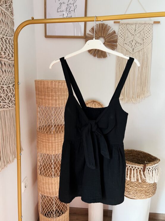 Community Kollektion: 0128 Musselin Top mit Knoten – Bild 5