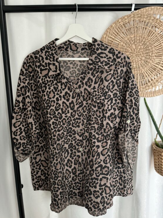 Leo Bluse 0189 in khaki, camel, beige, weiß, rosa - Image 3