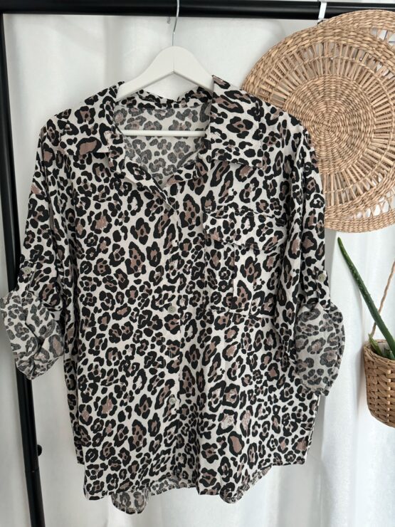 Leo Bluse 0189 in khaki, camel, beige, weiß, rosa - Image 4