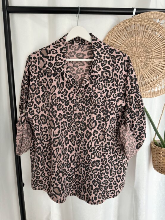 Leo Bluse 0189 in khaki, camel, beige, weiß, rosa - Image 5