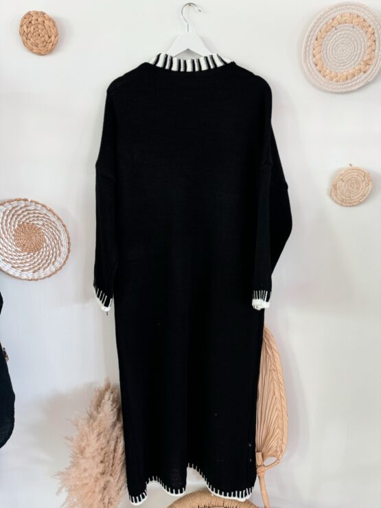 0217 Cardigan in beige, schwarz, grau – Bild 5