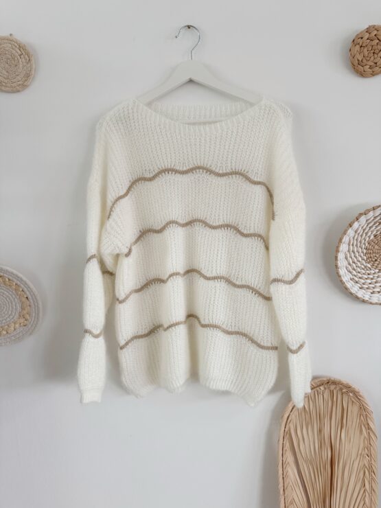 0238 lookforward x Sarah Pullover mit Goldstreifen - Image 4