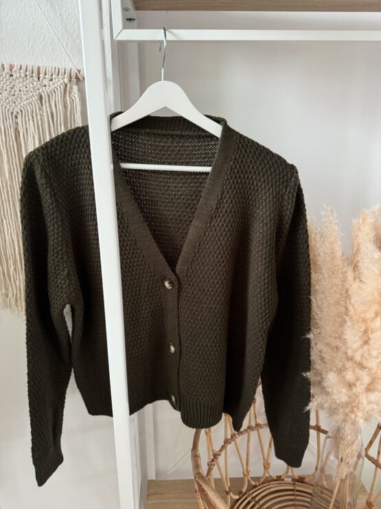 0272 Cardigan mit gewaffelter Oberfläche in vielen Farben - Image 5