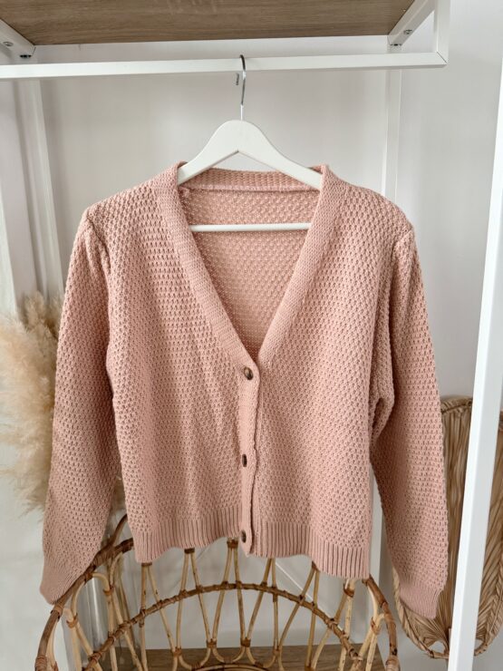0272 Cardigan mit gewaffelter Oberfläche in vielen Farben - Image 9