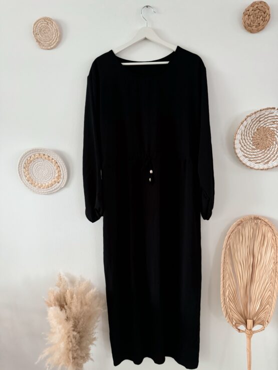 0275 Maxi Kleid mit Details in weinrot, khaki, schwarz - Image 10