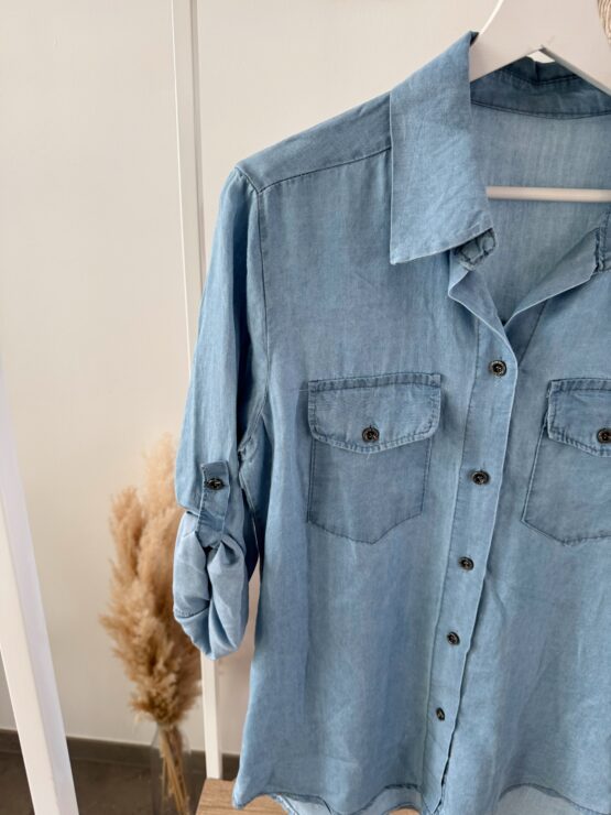 0298 Jeanshemd aus Lyocell – Bild 4