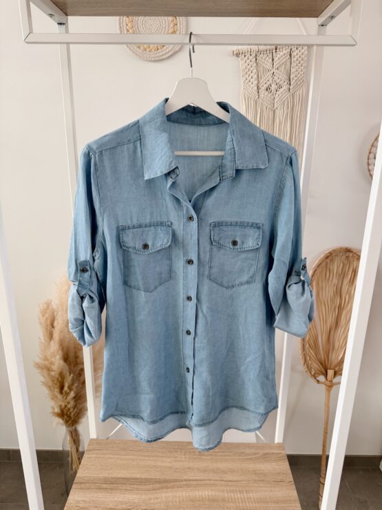 0298 Jeanshemd aus Lyocell – Bild 5