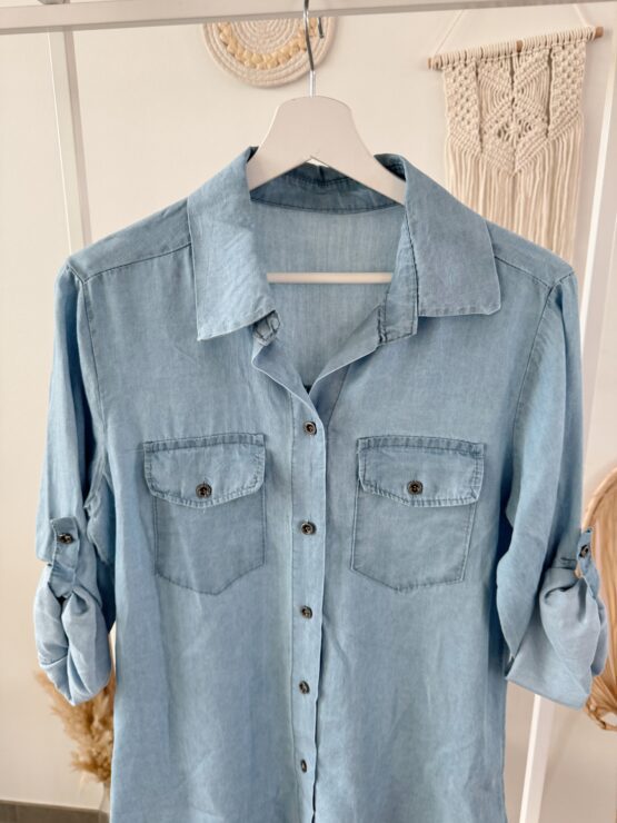 0298 Jeanshemd aus Lyocell – Bild 7