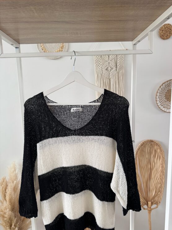0295 gestreifer Oversized Pullover - Image 4