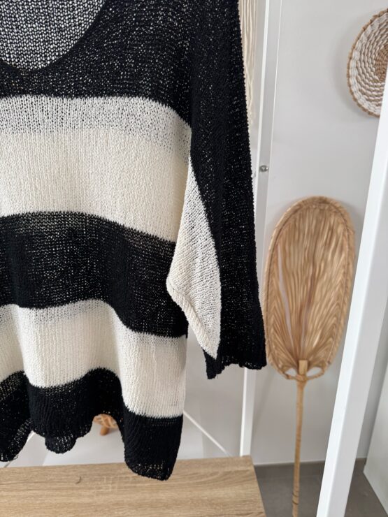 0295 gestreifer Oversized Pullover - Image 5