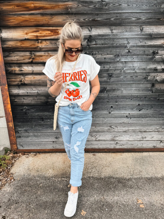 371 Boyfriend Jeans – Hellblau destroyed