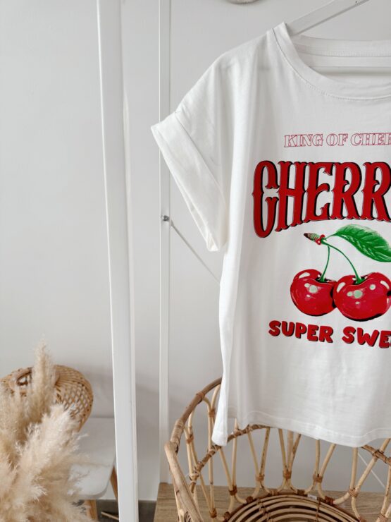 363 T-Shirt „CHERRIES – Super Sweet“ in weiß und grau - Image 8