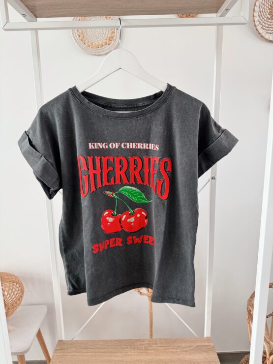 363 T-Shirt „CHERRIES – Super Sweet“ in weiß und grau - Image 10