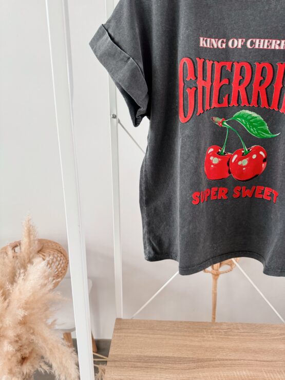 363 T-Shirt „CHERRIES – Super Sweet“ in weiß und grau - Image 11