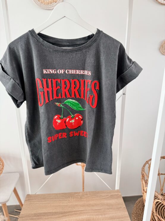 363 T-Shirt „CHERRIES – Super Sweet“ in weiß und grau - Image 13