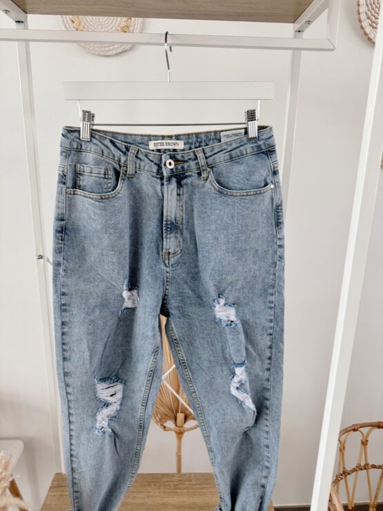 371 Boyfriend Jeans – Hellblau destroyed - Image 7