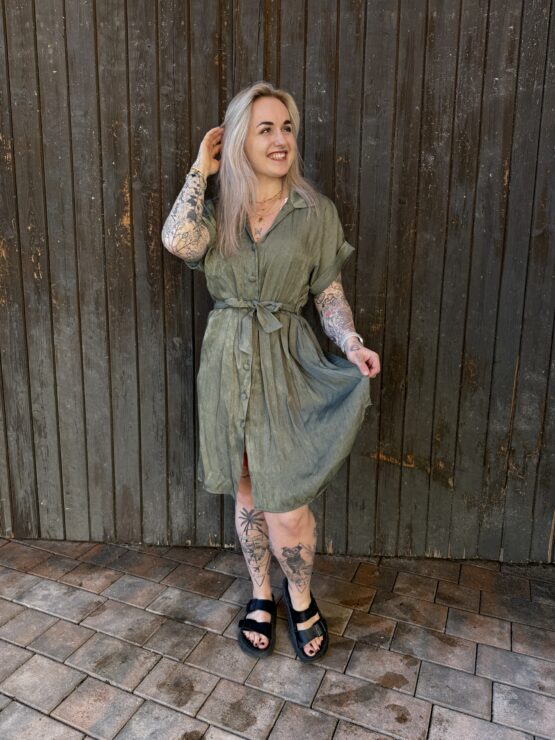 lookforward x Sarah LIMITIERTES Hemdblusenkleid kurz VORBESTELLUNG (Lieferzeit 1 Woche abweichend)