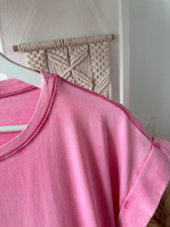 390 ✨ Locker-leicht & perfekt für jeden Tag – dein neues T-Shirtkleid in Pink oder Anthrazit ✨ – Bild 6