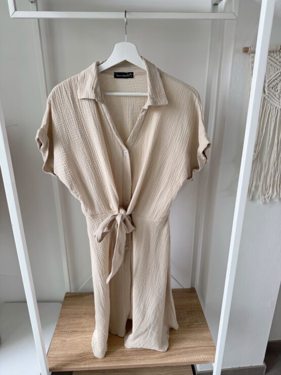 376 ✨ Musselin Hemdblusenkleid mit Bindung – casual chic & einfach bezaubernd ✨ - Image 8