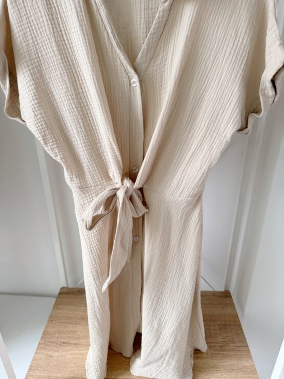 376 ✨ Musselin Hemdblusenkleid mit Bindung – casual chic & einfach bezaubernd ✨ - Image 5