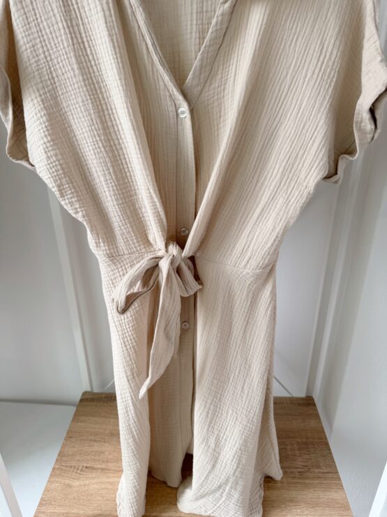 376 ✨ Musselin Hemdblusenkleid mit Bindung – casual chic & einfach bezaubernd ✨ - Image 4