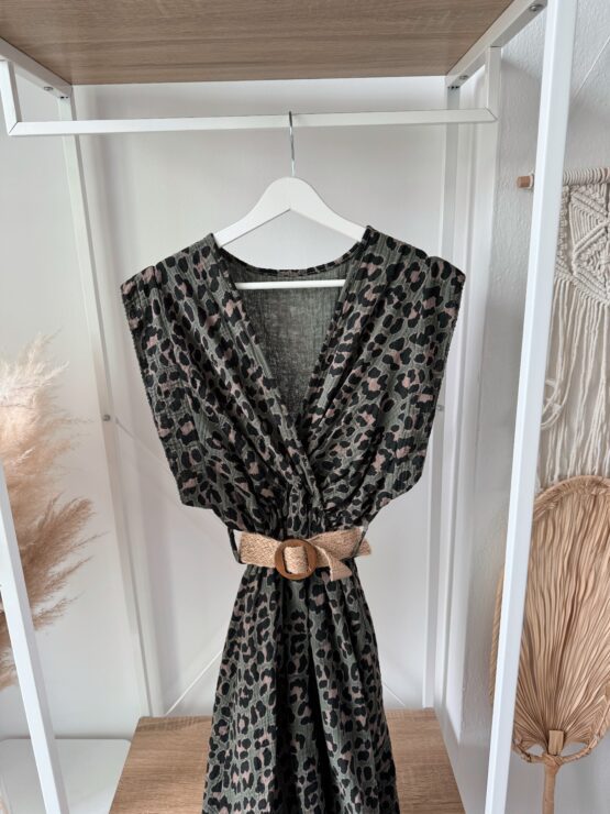 ✨374 Leo-Wickelkleid mit Gürtel – wild, weich & wunderbar feminin ✨ – Bild 5