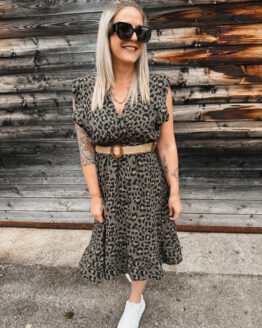 ✨374 Leo-Wickelkleid mit Gürtel – wild, weich & wunderbar feminin ✨