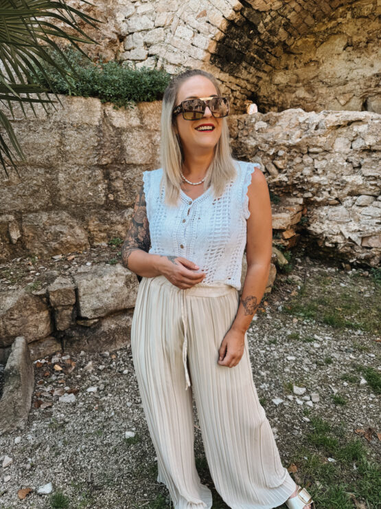 LIMITED BOHO KOLLEKTION 398 🌞 Boho Crochet Traum – Häkel-Top mit Knopfleiste 🌞