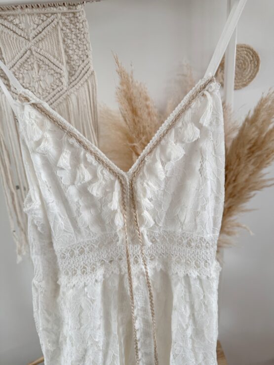 LIMITED BOHO KOLLEKTION 402 🌾 Boho Romance Jumpsuit – zarte Spitze & Tassel-Liebe 🌾 – Bild 7