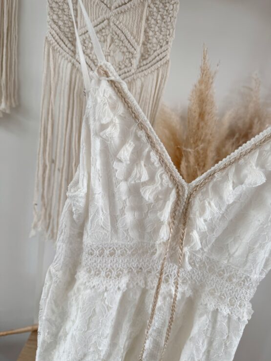 LIMITED BOHO KOLLEKTION 402 🌾 Boho Romance Jumpsuit – zarte Spitze & Tassel-Liebe 🌾 – Bild 8