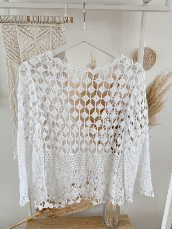 LIMITED BOHO KOLLEKTION 400 🌿 Boho Lace Cardigan – Häkel-Liebe mit Glockenärmeln🌿 – Bild 4