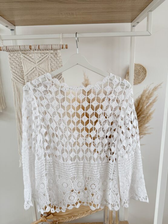 LIMITED BOHO KOLLEKTION 400 🌿 Boho Lace Cardigan – Häkel-Liebe mit Glockenärmeln🌿 – Bild 6