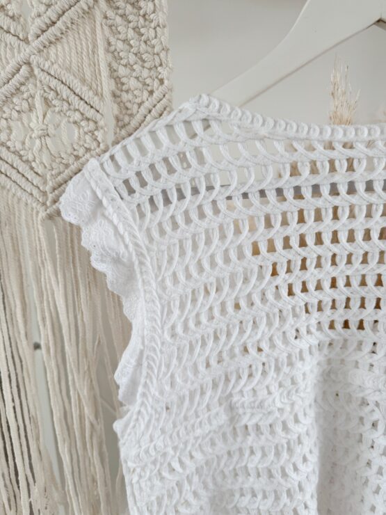 LIMITED BOHO KOLLEKTION 398 🌞 Boho Crochet Traum – Häkel-Top mit Knopfleiste 🌞 – Bild 8