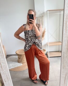 435 🐆 Wild & soft – dein Leo-Top  aus Musselin 🐆