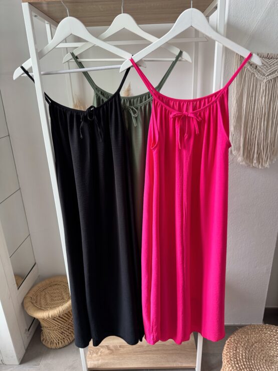 326 ✨ Luftiges Spaghettiträgerkleid mit Schleife – Maxi-Länge ✨ – Bild 3