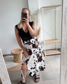433 🐄 Cowprint Midirock mit Schlitz
