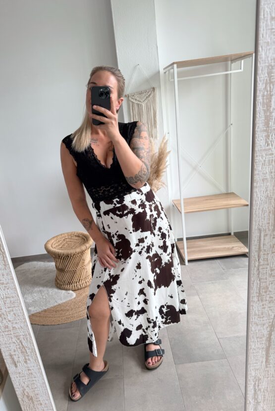 433 🐄 Cowprint Midirock mit Schlitz
