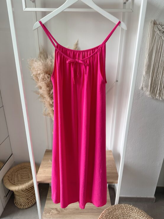 326 ✨ Luftiges Spaghettiträgerkleid mit Schleife – Maxi-Länge ✨ – Bild 14