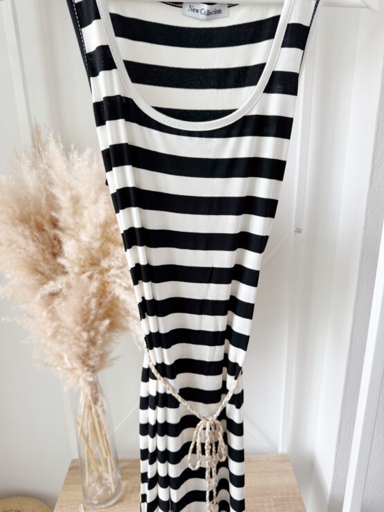 320 ✨ Gestreiftes Jersey-Kleid mit Bindegürtel ✨ - Image 6