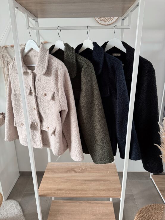 046 ✨ Eleganz trifft Cozy-Vibes – deine neue Bouclé-Jacke ✨in blau, khaki, schwarz, beige - Image 6