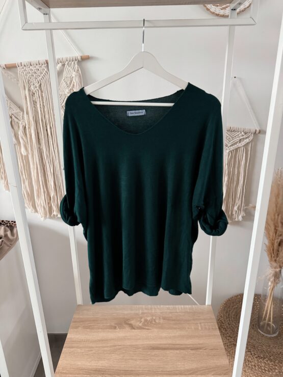 🍁 Artikel 038 – Feinstrick-Shirt mit V-Ausschnitt & lockerem Schnitt in vielen Farben – Bild 13