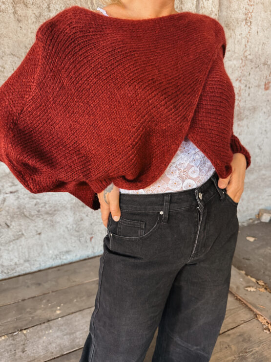 043 ✨ Cozy Chic – dein Strickpullover mit Wickel-Detail ✨ – Bild 12