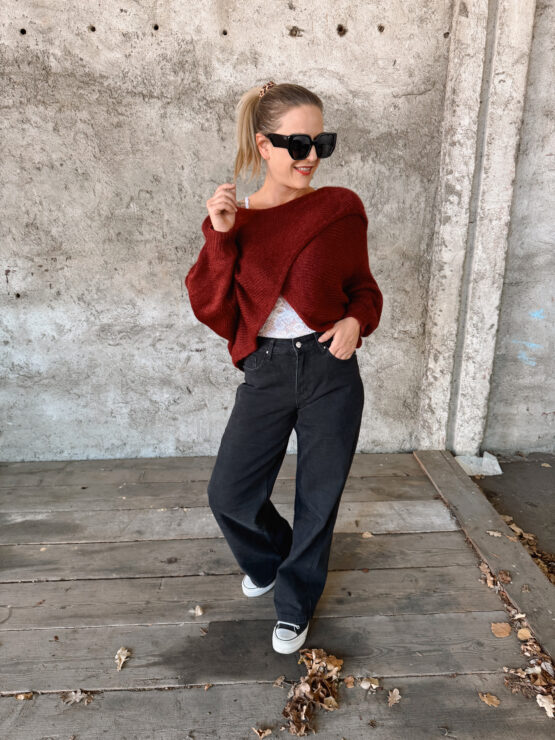 043 ✨ Cozy Chic – dein Strickpullover mit Wickel-Detail ✨ – Bild 14