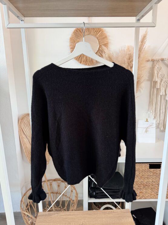 044 🌸 Verspielt & cozy – dein Strickpullover mit Rüschenärmeln 🌸 – Bild 11