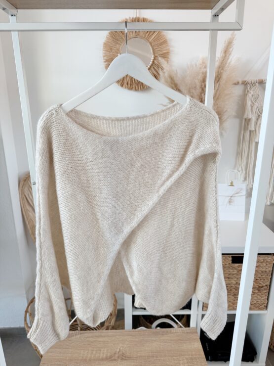 043 ✨ Cozy Chic – dein Strickpullover mit Wickel-Detail ✨ – Bild 2