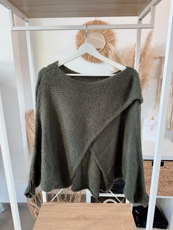 043 ✨ Cozy Chic – dein Strickpullover mit Wickel-Detail ✨ – Bild 3