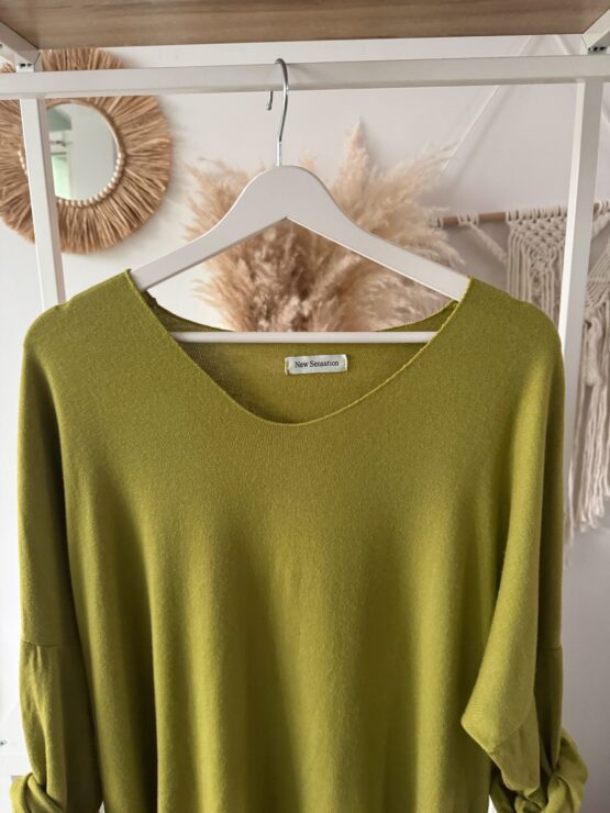 🍁 Artikel 038 – Feinstrick-Shirt mit V-Ausschnitt & lockerem Schnitt in vielen Farben – Bild 6