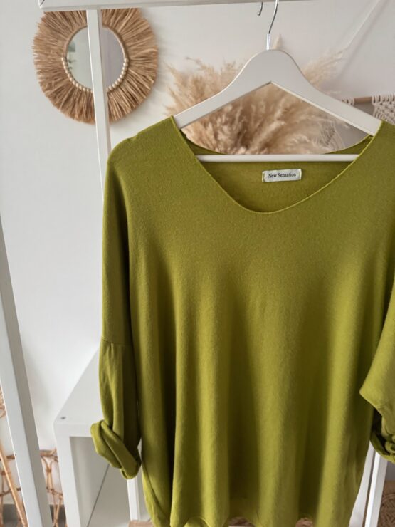 🍁 Artikel 038 – Feinstrick-Shirt mit V-Ausschnitt & lockerem Schnitt in vielen Farben – Bild 5